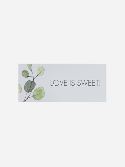 Geschenkaufkleber Hochzeit Eucalyptus Leaves
