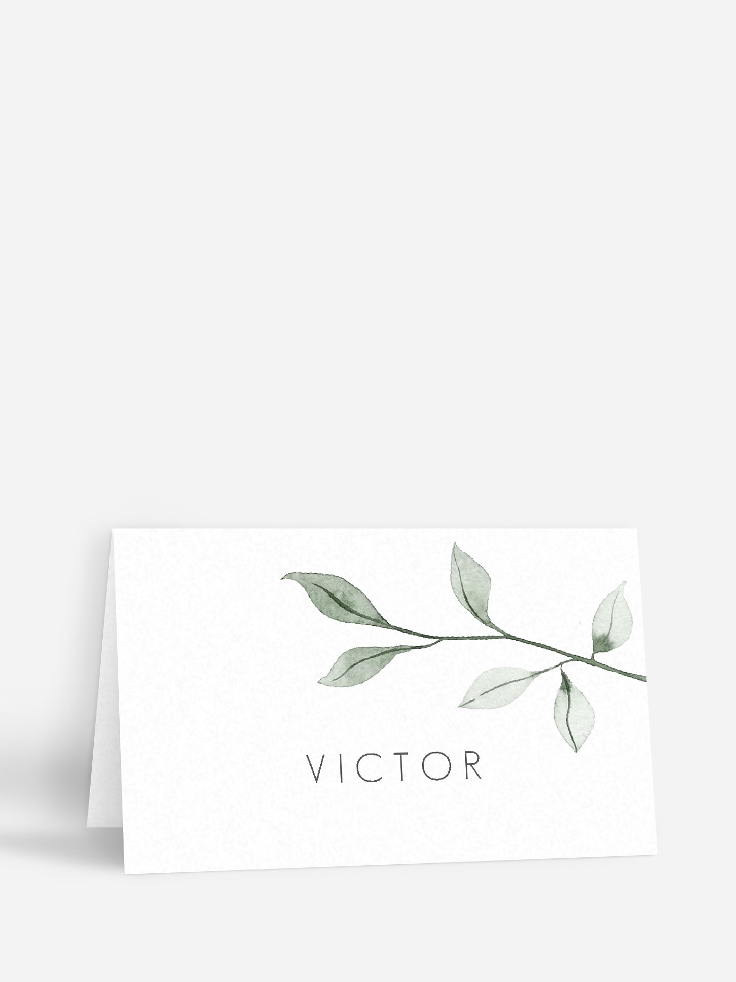 Marque-place mariage Feuilles d'eucalyptus