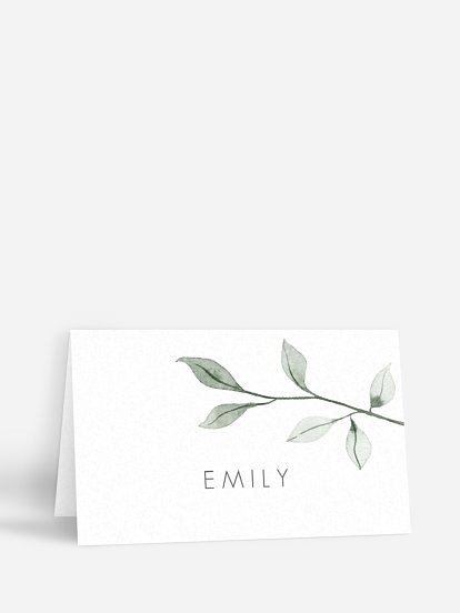 Tischkarte Hochzeit Eucalyptus Leaves