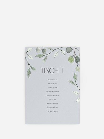 Sitzplan Kreativ Eucalyptus Leaves