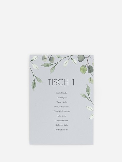 Sitzplan Kreativ Eucalyptus Leaves