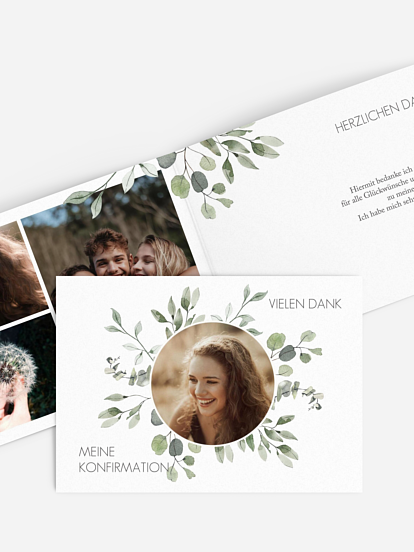 Danksagung Konfirmation Eucalyptus Leaves