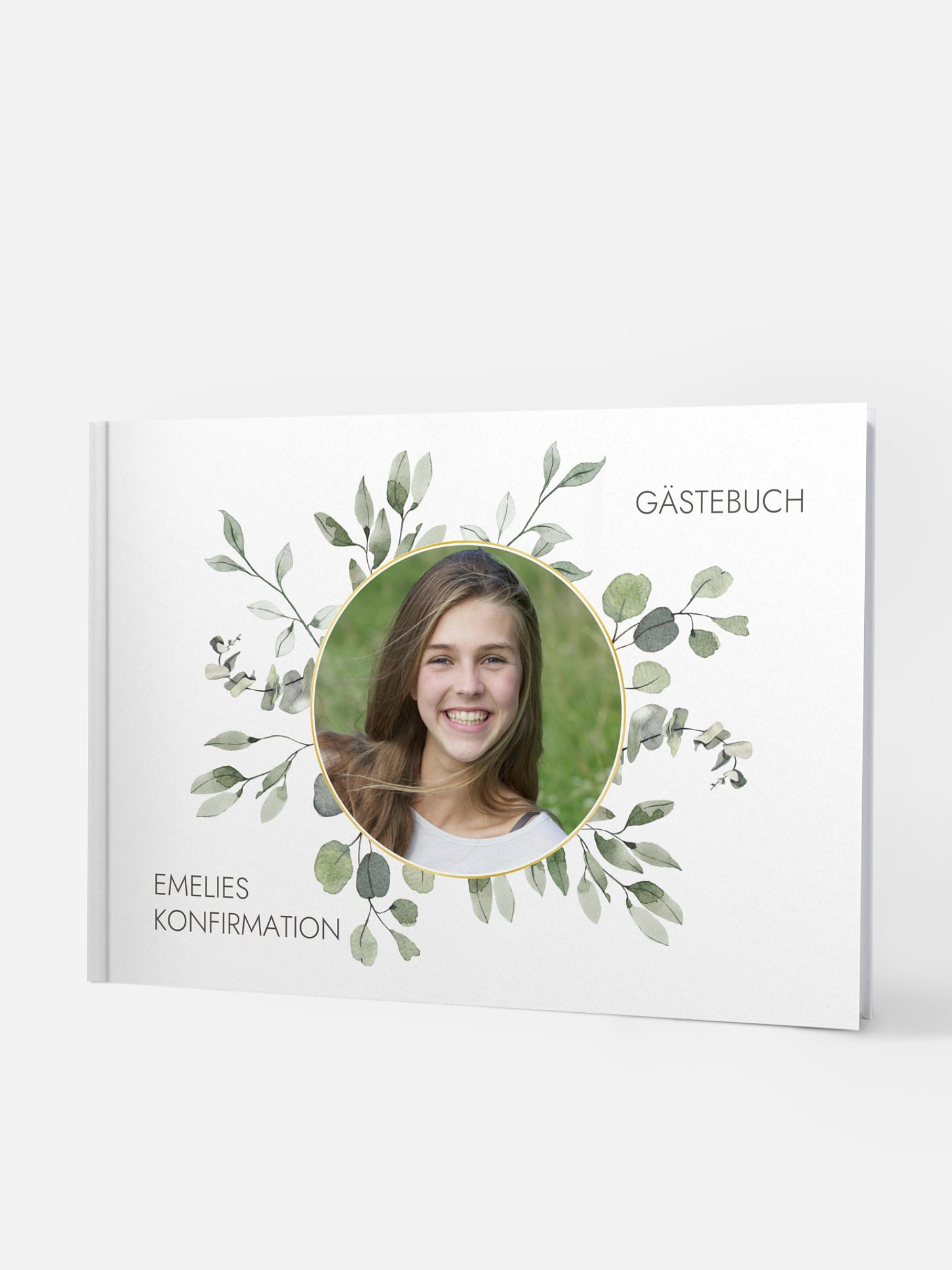 Gästebuch zur Konfirmation Eucalyptus Leaves