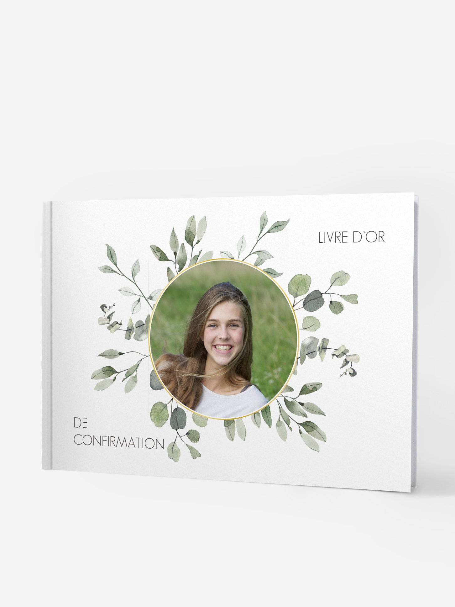Livre d’or confirmation Feuilles d'eucalyptus