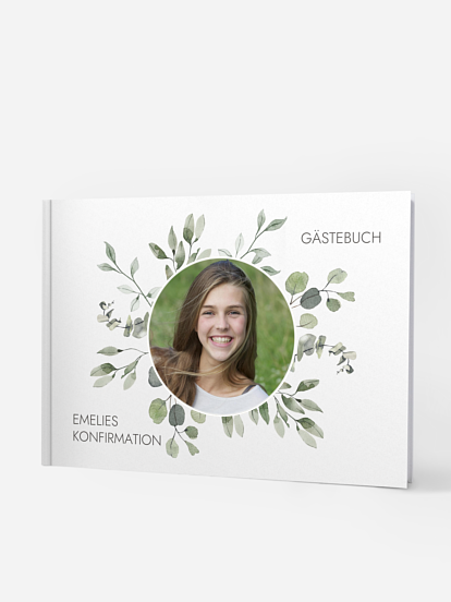 Gästebuch zur Konfirmation Eucalyptus Leaves