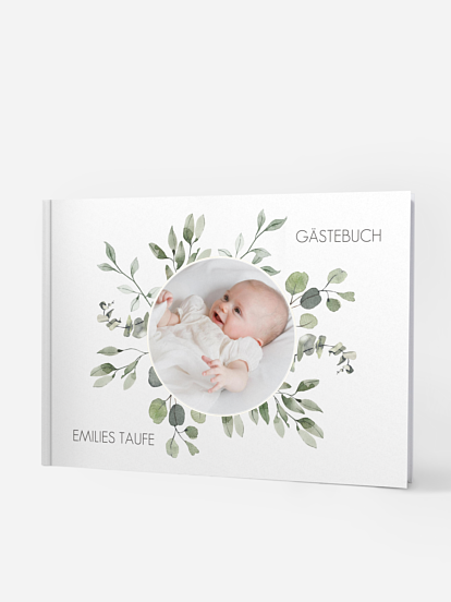 Gästebuch zur Taufe Eucalyptus Leaves