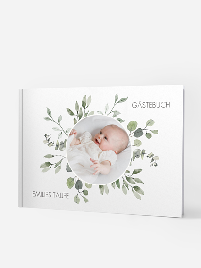 Gästebuch zur Taufe Eucalyptus Leaves