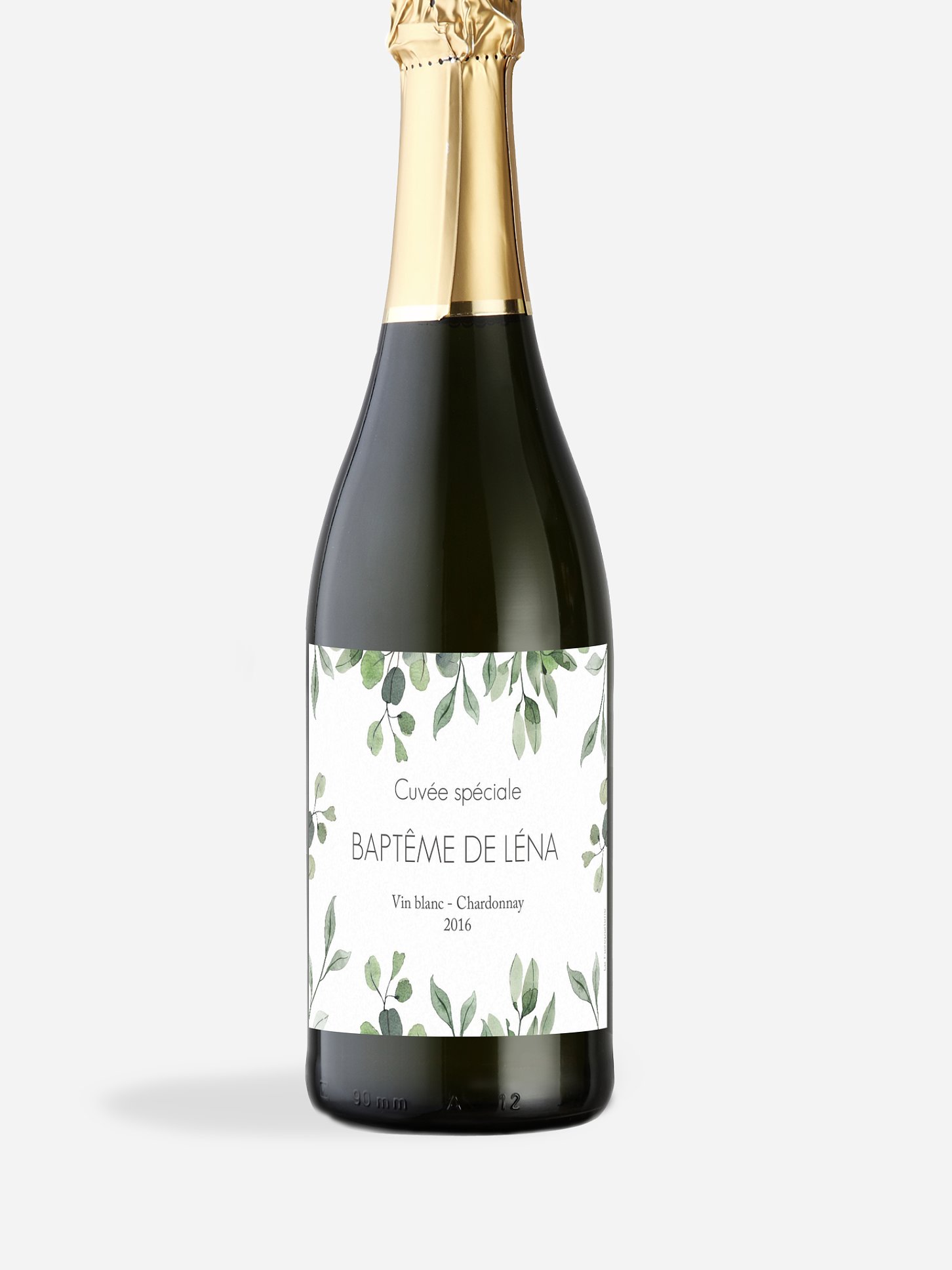 Étiquette pour bouteille Feuilles d'eucalyptus