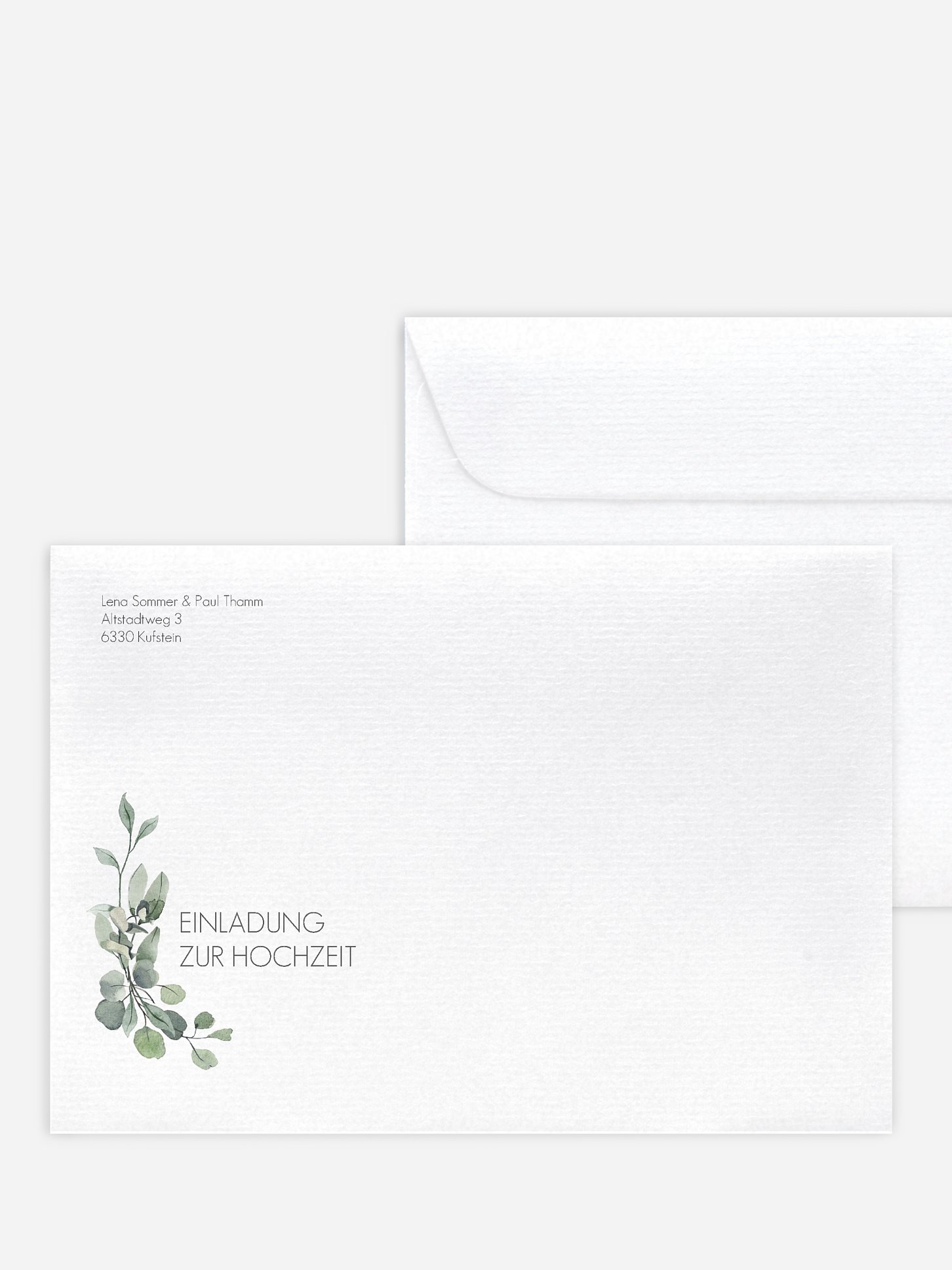 Briefumschlag mit Motiv Eucalyptus Leaves