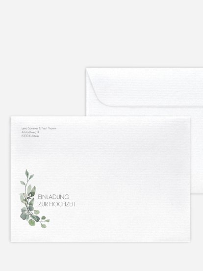 Briefumschlag mit Motiv Eucalyptus Leaves