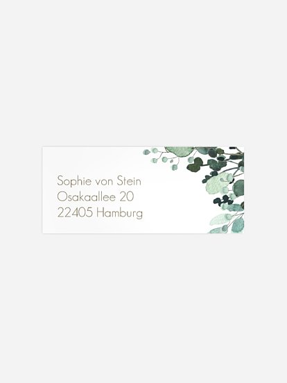 Absenderaufkleber Konfirmation und Kommunion All The Greenery