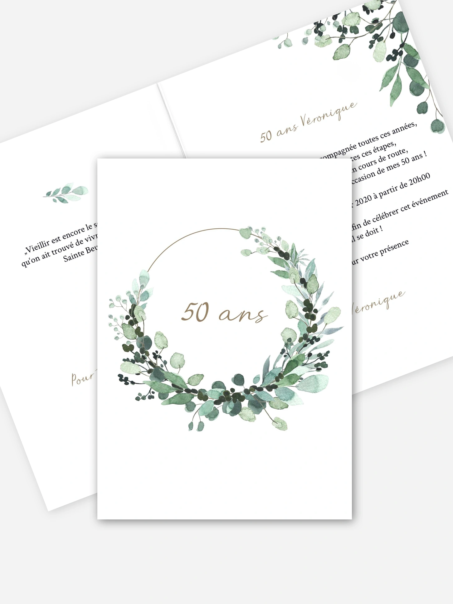 invitation anniversaire 50 All The Greenery