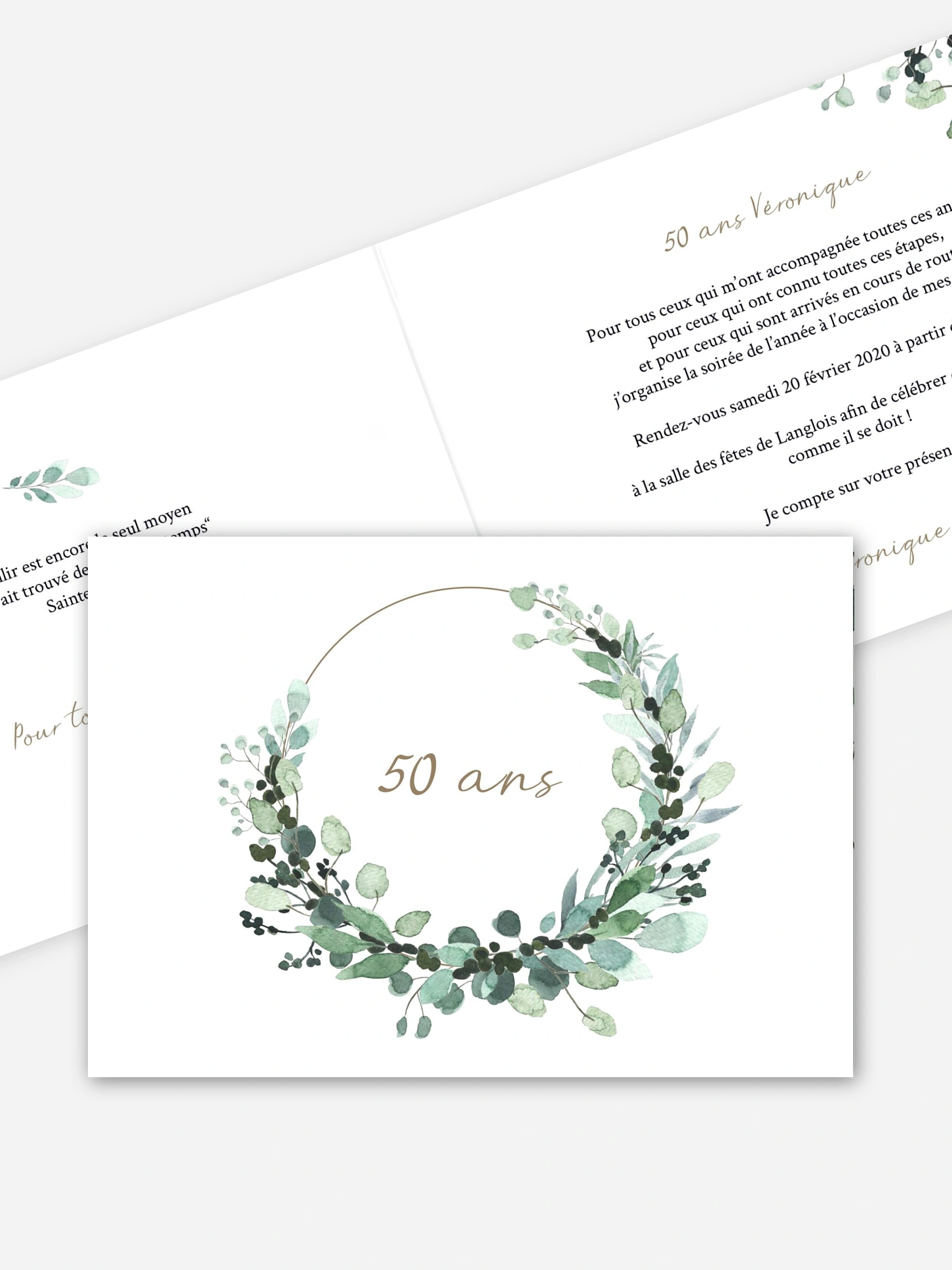 invitation anniversaire 50 All The Greenery