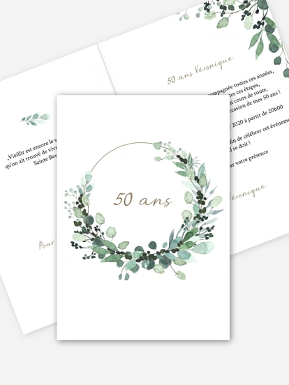 invitation anniversaire 50 All The Greenery