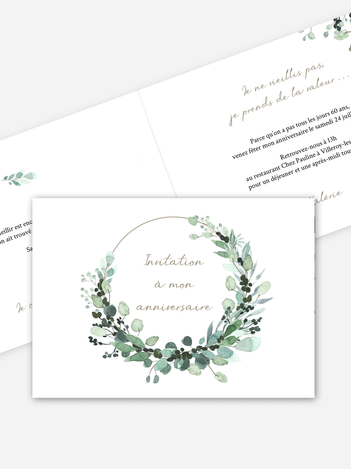 invitation anniversaire 60 All The Greenery
