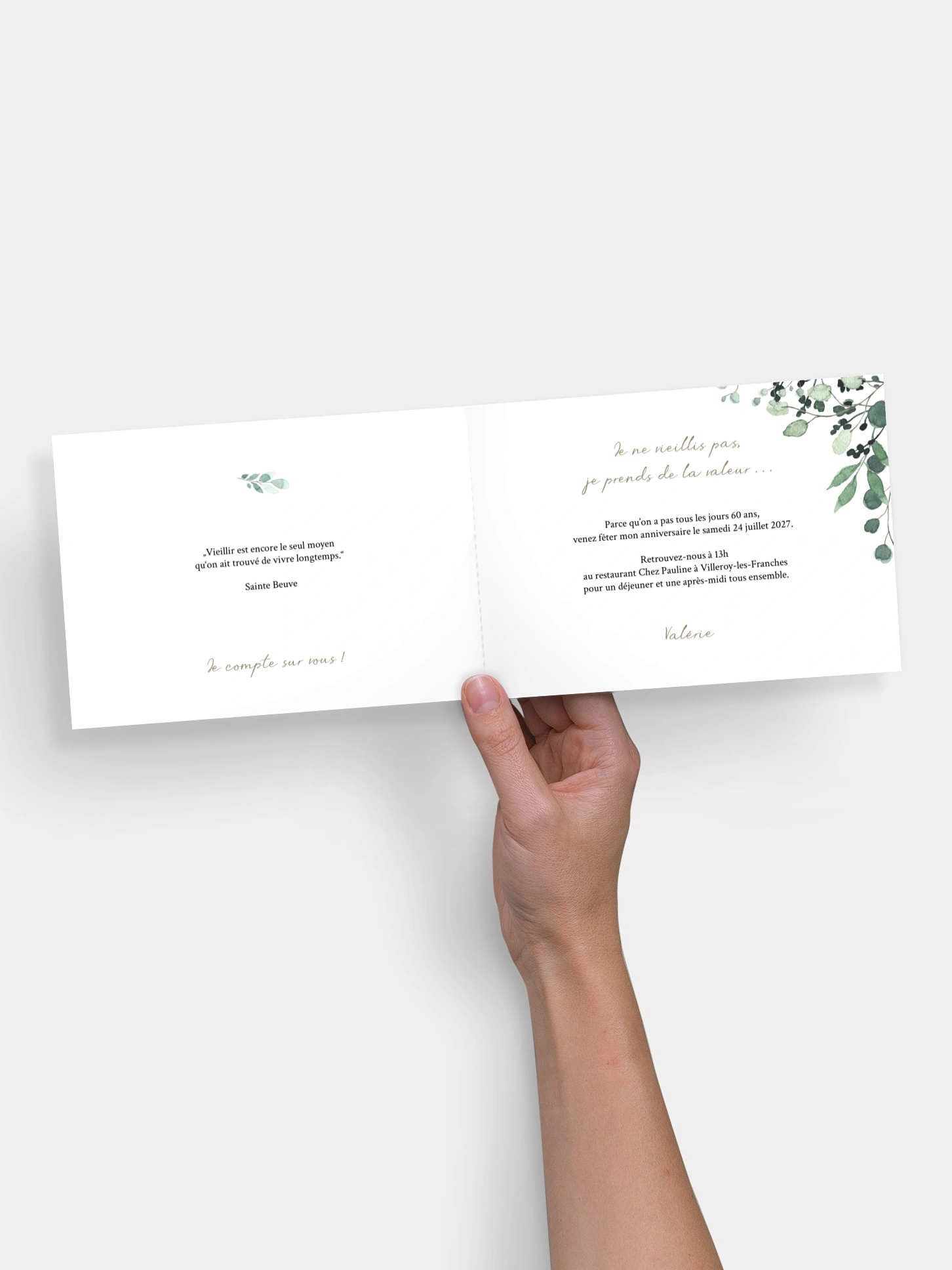 invitation anniversaire 60 All The Greenery