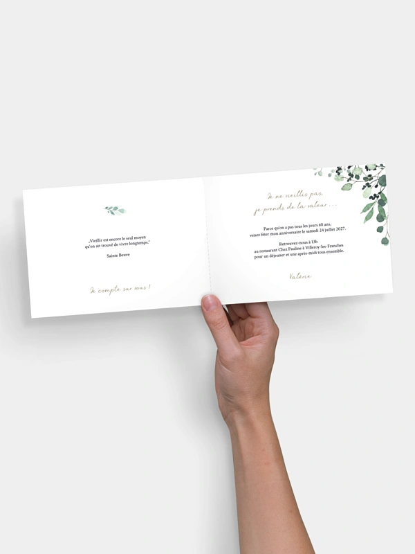invitation anniversaire 60 All The Greenery