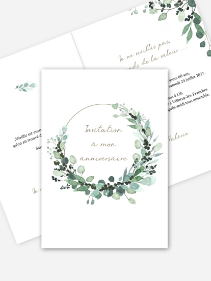 invitation anniversaire 60 All The Greenery