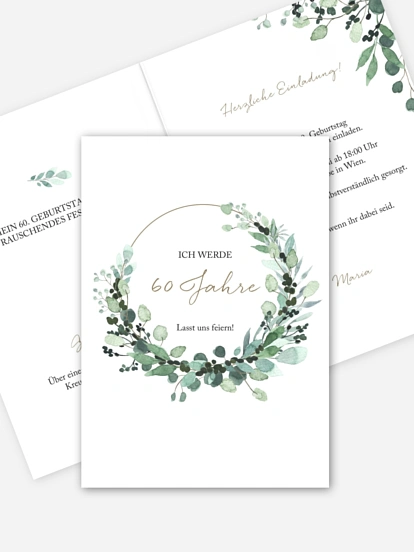 Einladung 60. Geburtstag All The Greenery