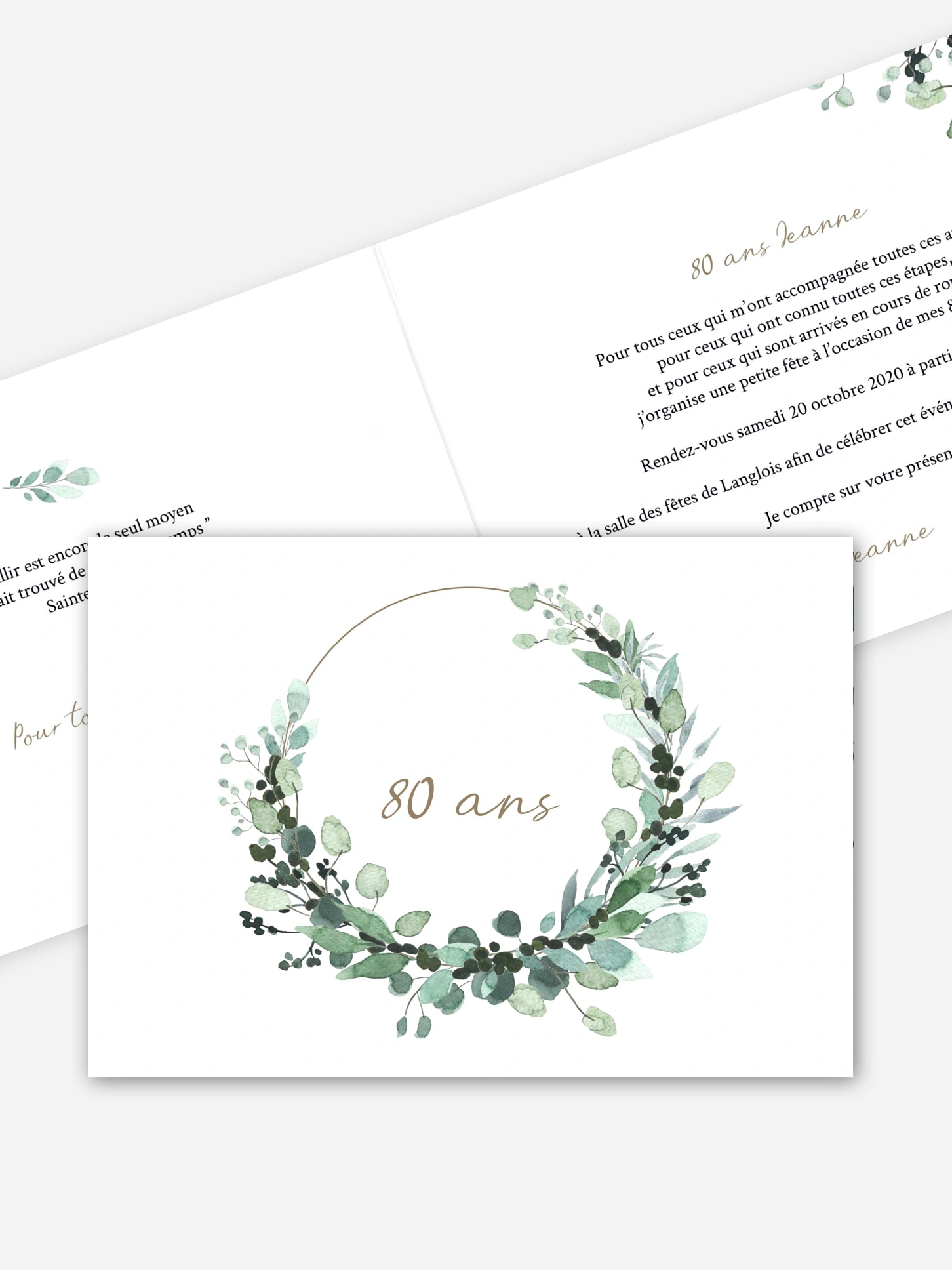 invitation anniversaire 80 All The Greenery