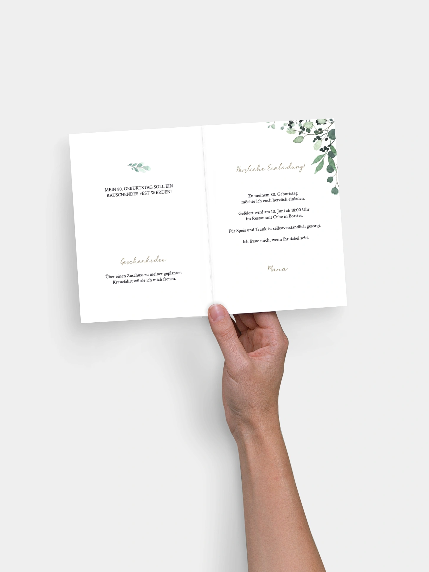 Einladung 80. Geburtstag All The Greenery