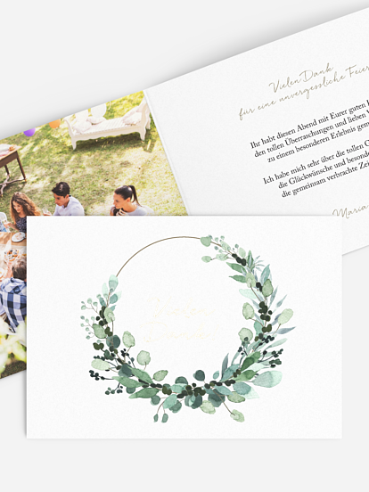 Dankeskarte Geburtstag All The Greenery