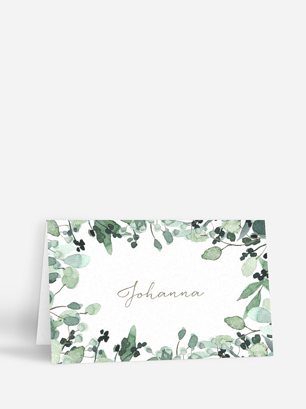 Tischkarte Geburtstag All The Greenery
