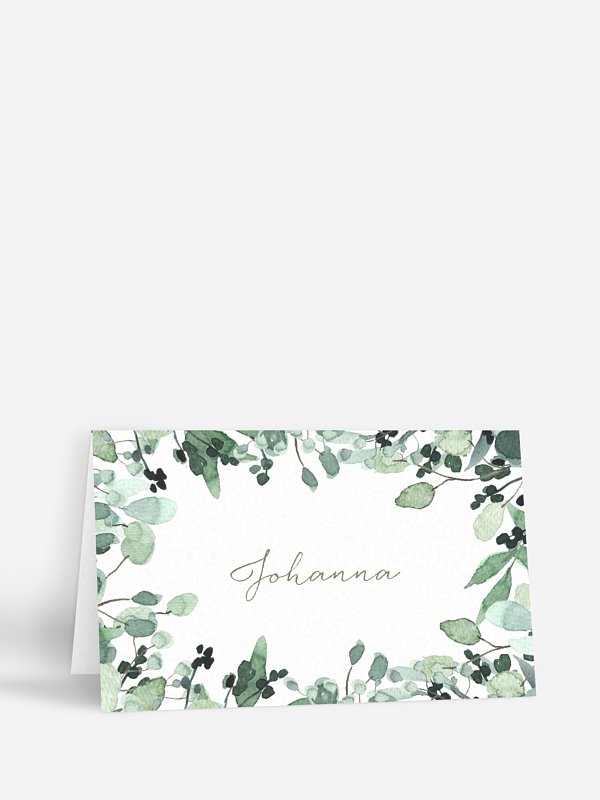 Tischkarte Geburtstag All The Greenery