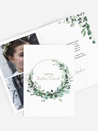 Danksagung Kommunion All The Greenery