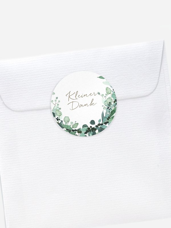 Aufkleber Kommunion Konfirmation All The Greenery
