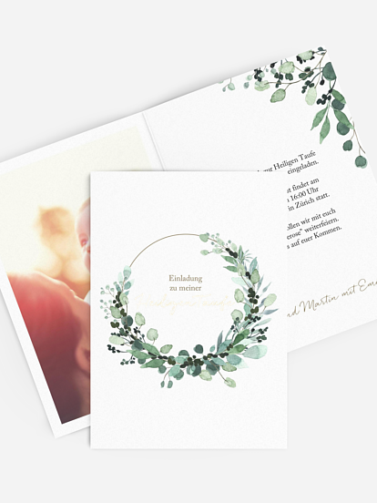 Taufeinladung All The Greenery