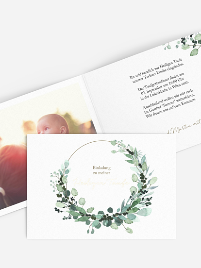 Taufeinladung All The Greenery