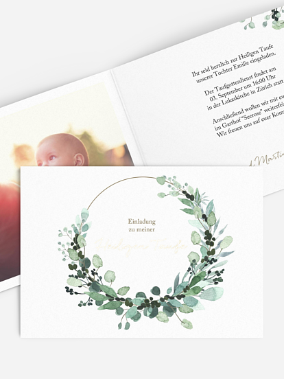 Taufeinladung All The Greenery