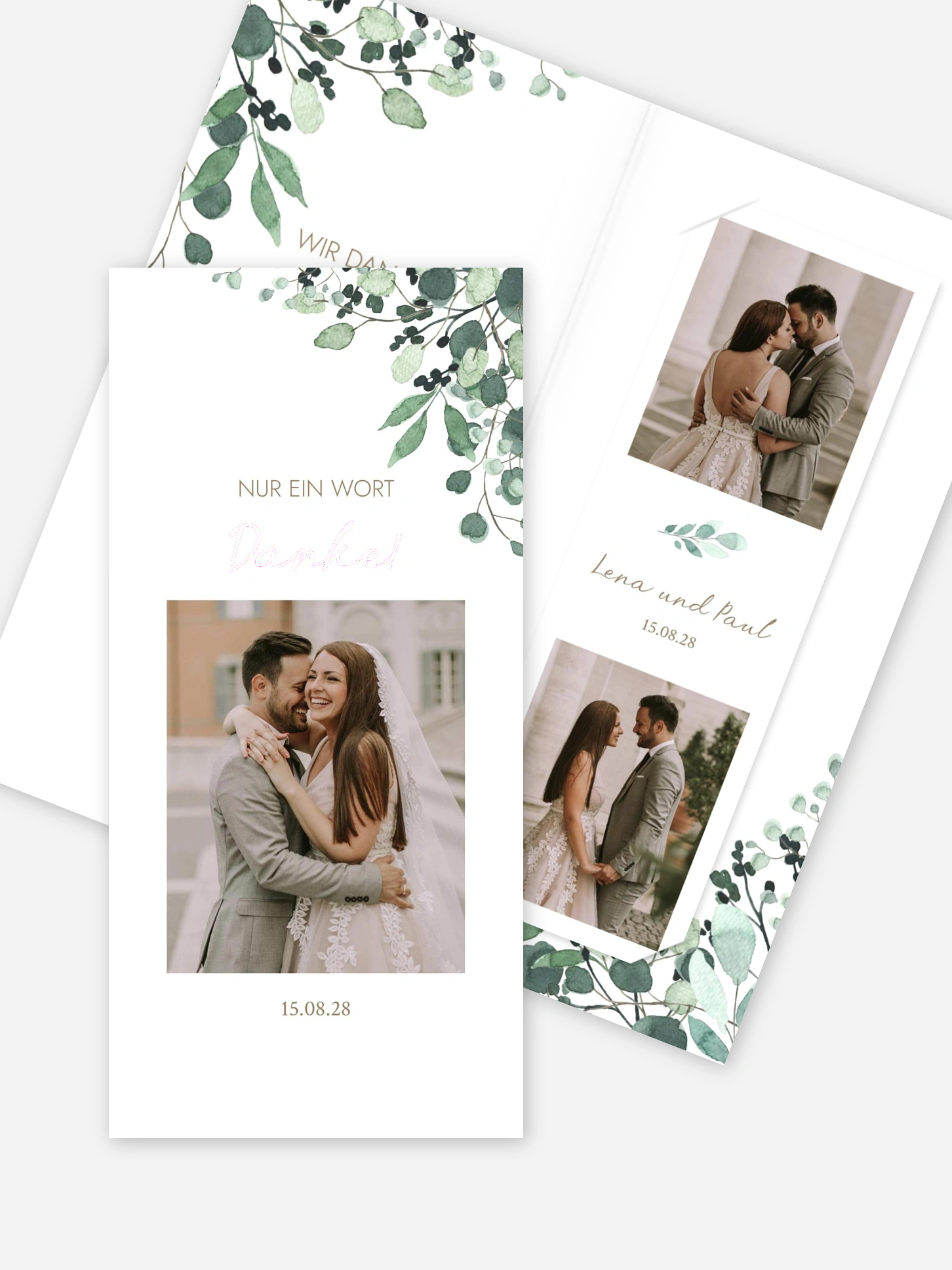 Dankeskarte Hochzeit All The Greenery