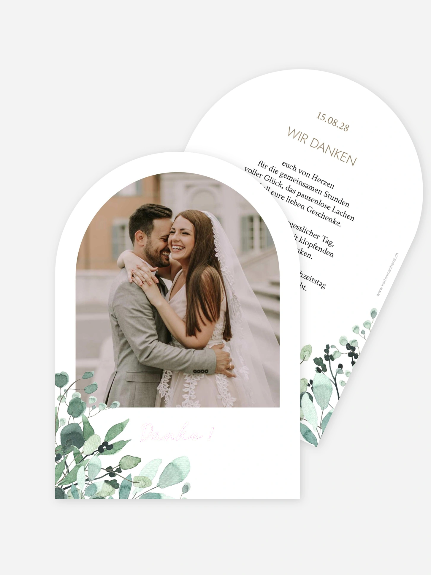 Dankeskarte Hochzeit All The Greenery