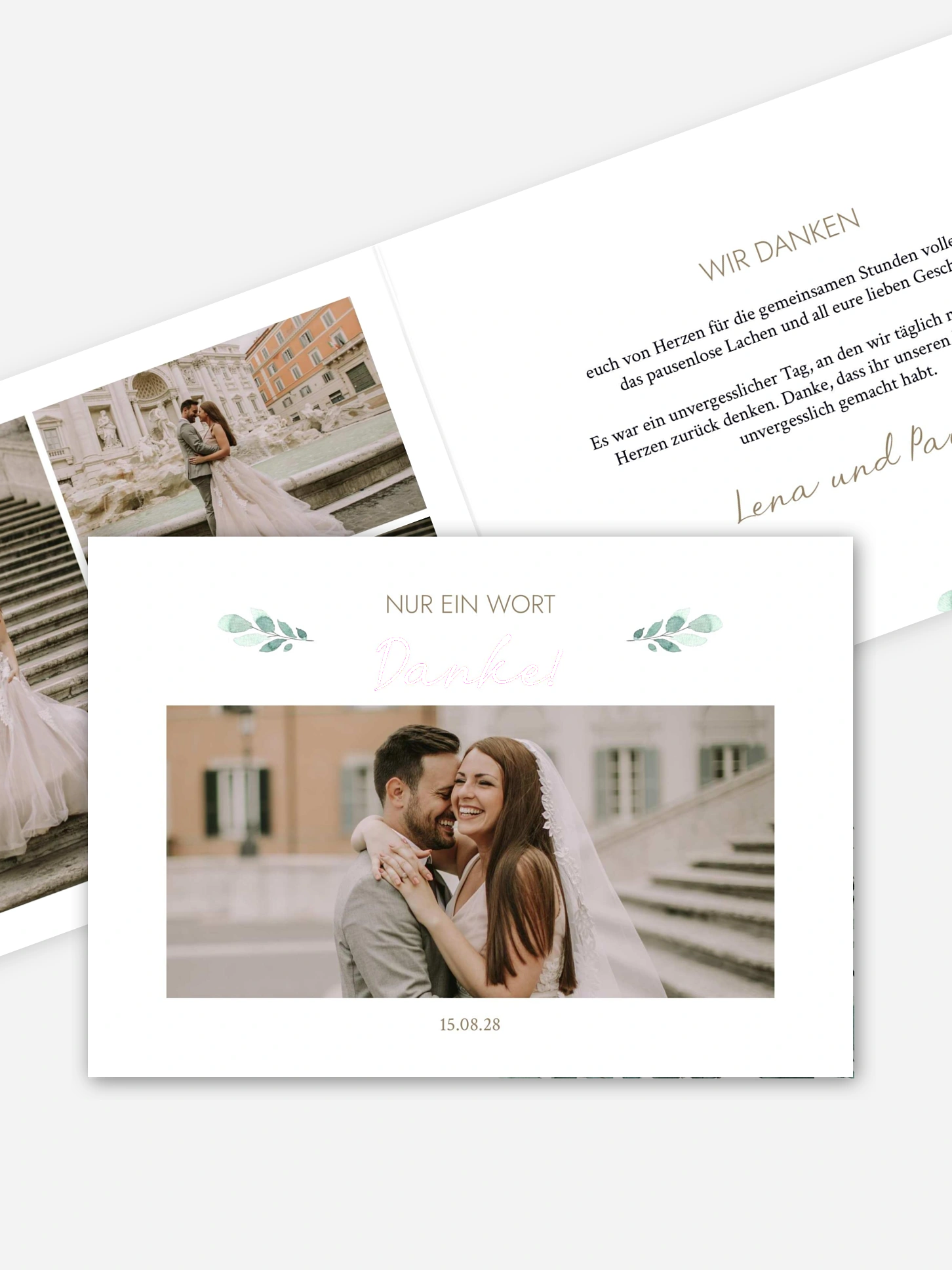 Dankeskarte Hochzeit All The Greenery