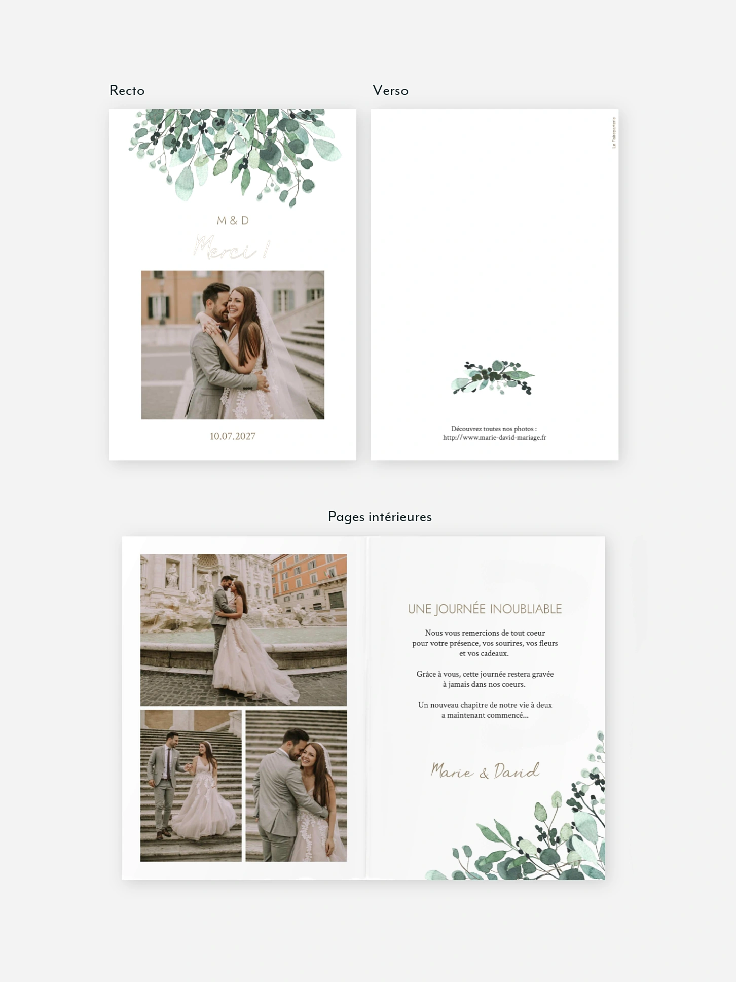 Carte de remerciements All The Greenery
