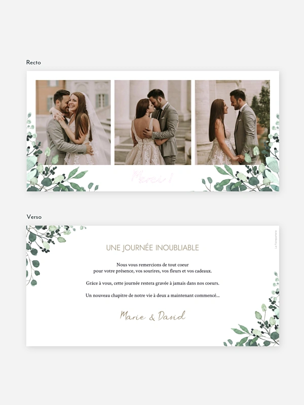 Carte de remerciements All The Greenery