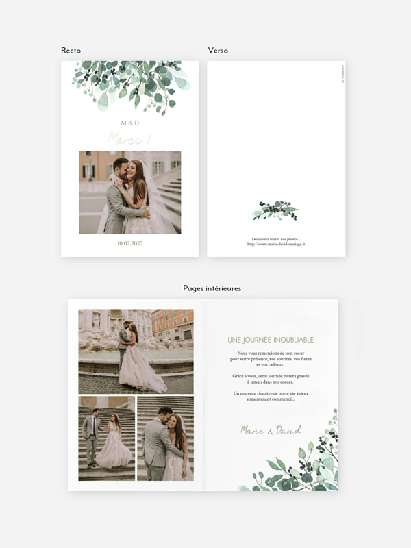 Carte de remerciements All The Greenery