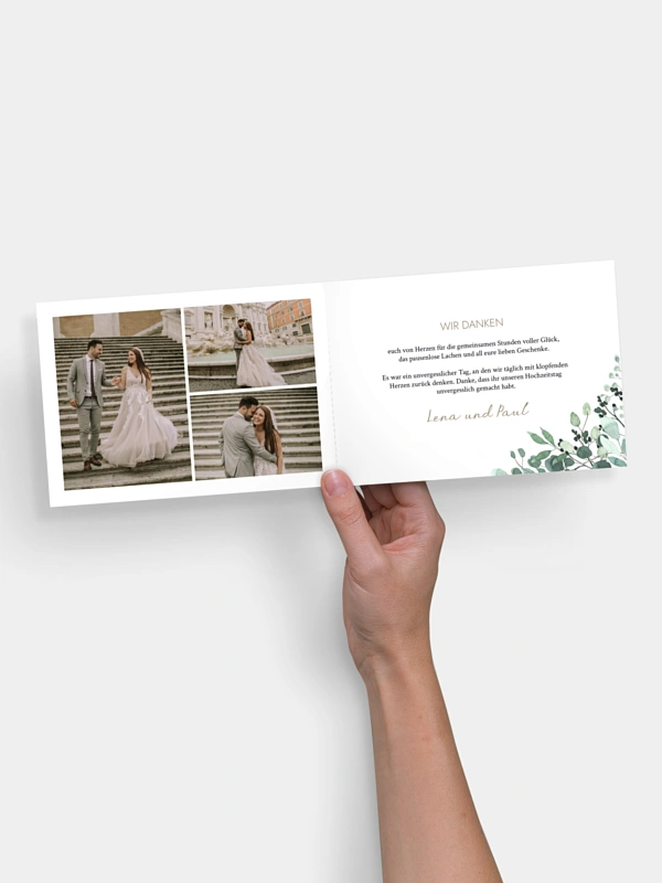 Dankeskarte Hochzeit All The Greenery
