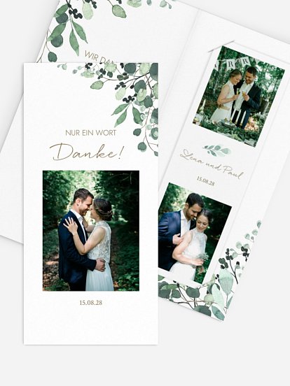 Dankeskarte Hochzeit All The Greenery