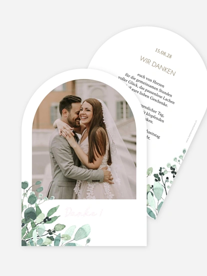 Dankeskarte Hochzeit All The Greenery