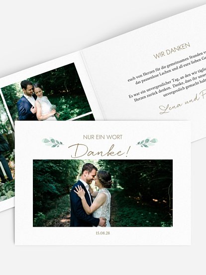 Dankeskarte Hochzeit All The Greenery