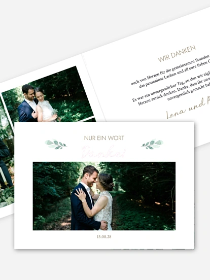 Dankeskarte Hochzeit All The Greenery