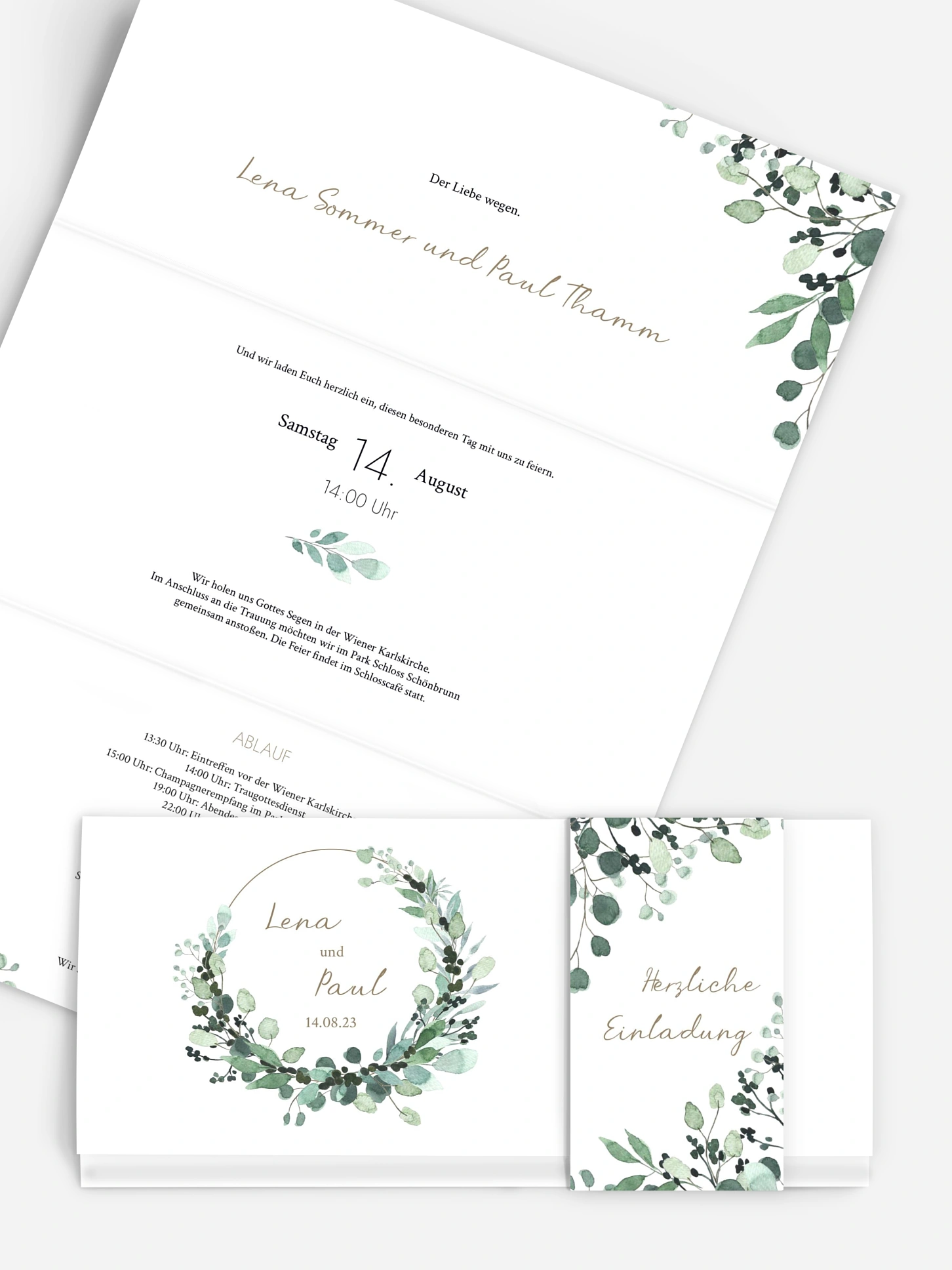 Hochzeitseinladung All The Greenery