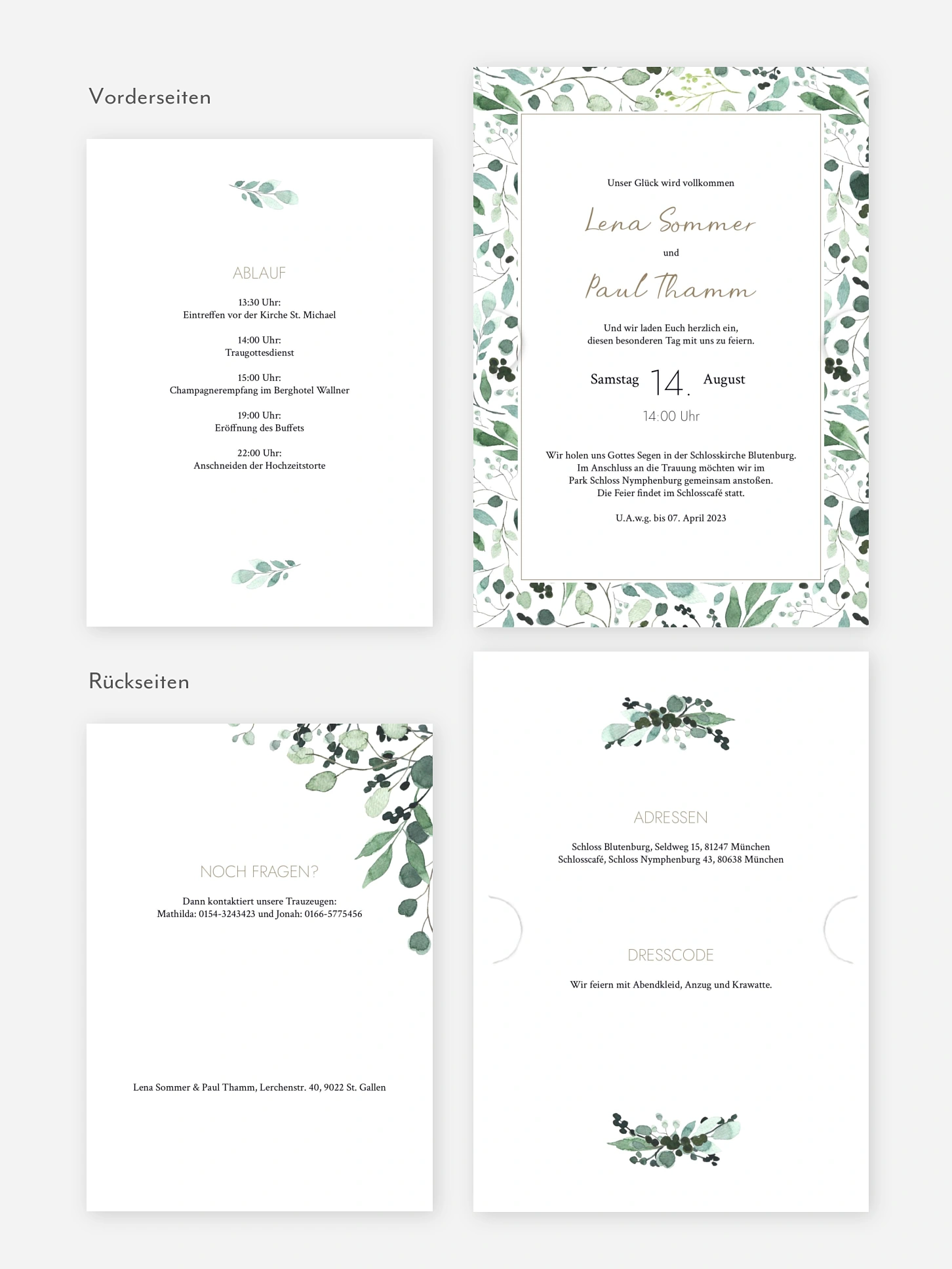 Hochzeitseinladung All The Greenery