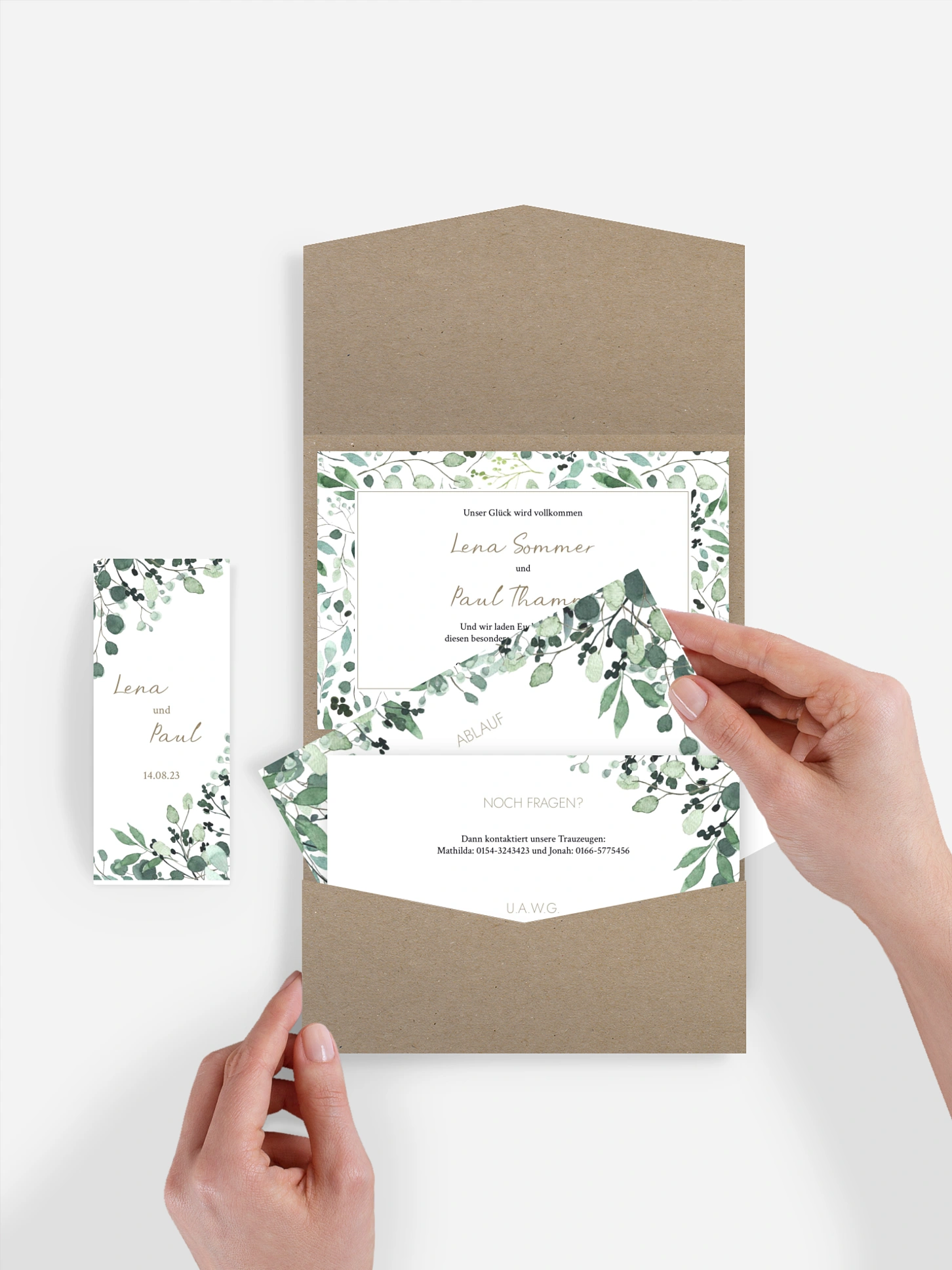 Hochzeitseinladung All The Greenery