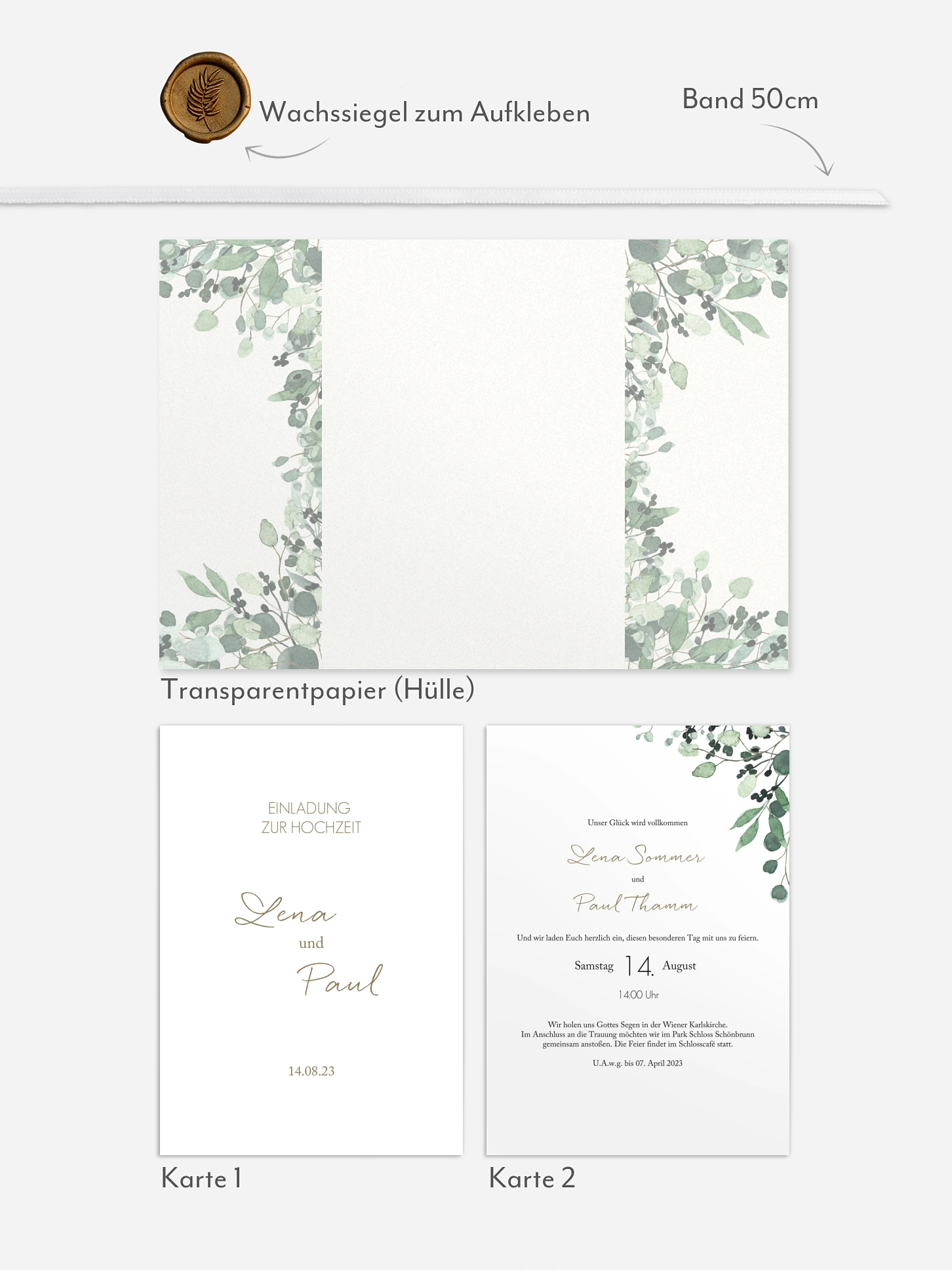 Hochzeitseinladung All The Greenery