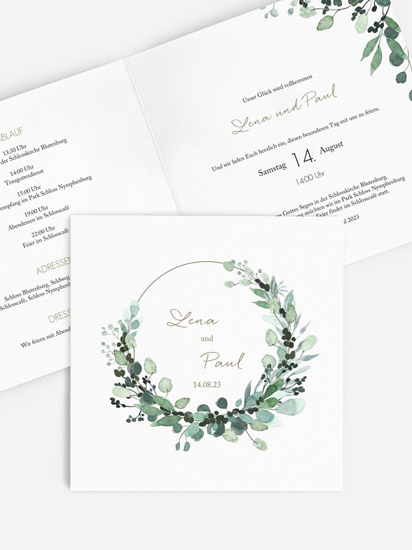 Hochzeitseinladung All The Greenery