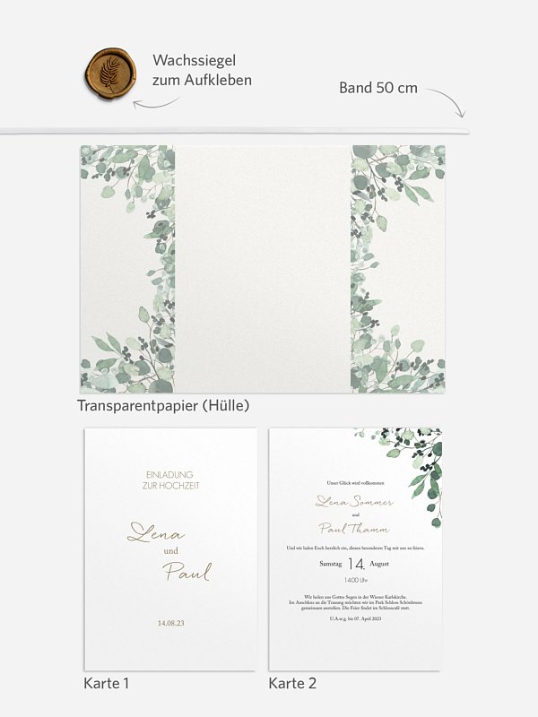 Hochzeitseinladung All The Greenery